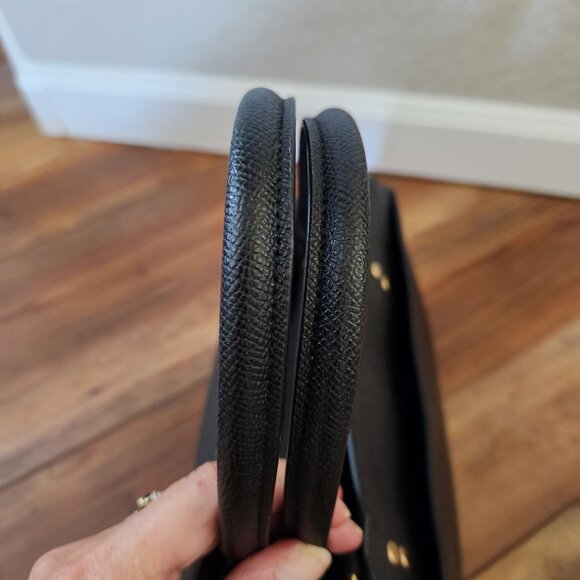 Euc Coach Lillie Carryall Black Leather Shoulder Bag - Picture 12 of 14